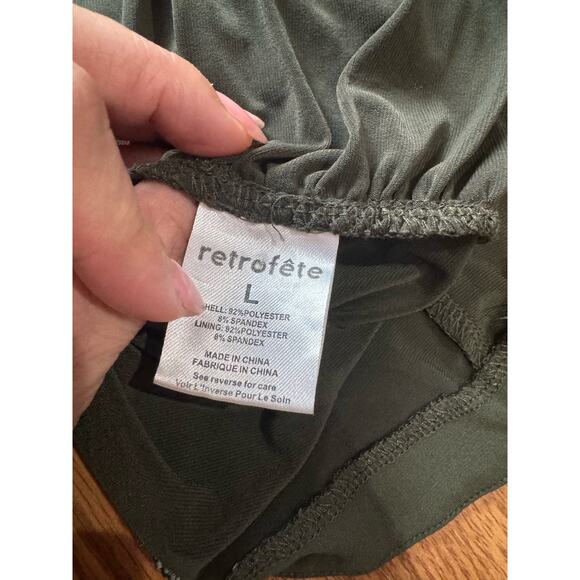 retrofête green bodycon Chessie Mini Evening party dress size  L - Picture 9 of 15